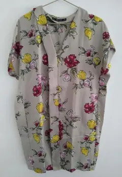 【ZARA】フラワープリントワンピース/大人可愛い/