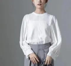 【nano・universe】切り替えギャザースリーブデザインブラウス