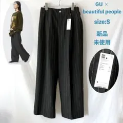 セール【未使用級】beautiful people ワイドパンツ gu beautifulpeople タックワイドパンツ M 大人のGU】この