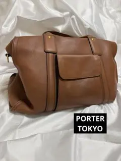 【極美品】ポーター バロン ボストンバッグ レザー レトロ ブラウン　本革