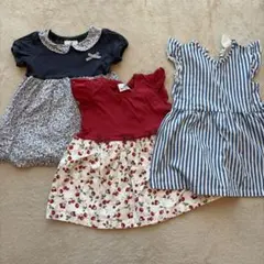 ベビー服 ワンピース 3点セット