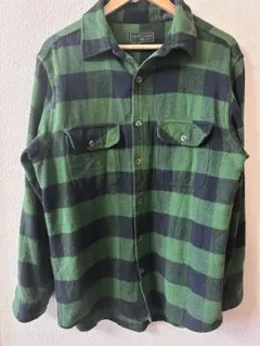 FIELD & STREAM グリーン　ブラック チェックネルシャツ L 古着