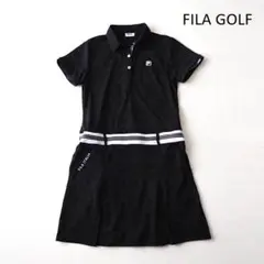 FILA GOLF フィラゴルフ 半袖 ポロ ワンピース 黒 L ゴルフウェアのサムネイル
