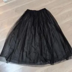 SACRA ブラック チュールフレアスカート