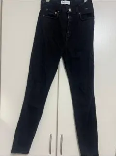 ZARA ハイウエスト スキニー ブラックデニム