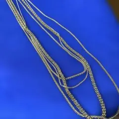 ゴールドカラー メッシュチェーンネックレス　4連のサムネイル