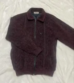 Zeazip ワインレッド ニットセーター