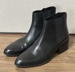 【27cm】【ZARA】レザー ヒールブーツ