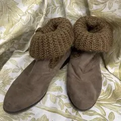 JELLY BEANS 23.5～24 ブーツ ニット ジェリービーンズ 茶色