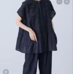 かぐれ 新品タグ付き リネンフリルフレンチシャツ アーバンリサーチ