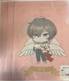 DMMスクラッチ ミルグラム Angel 缶バッジ クリアファイルセット エス