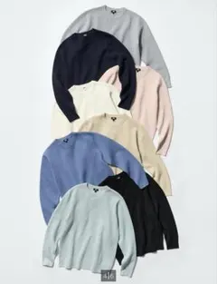 UNIQLOウォッシャブルクルーネックセーターソフトコットンᎢシャツ3枚セット