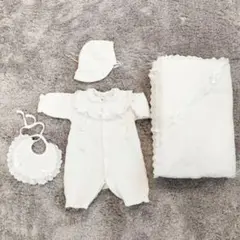 日本製★ベビードレス/4点セット/50-70cm お宮参り/退院着/おくるみ