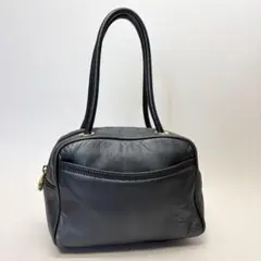 【美品】ロエベ ハンドバッグ メタリック ネイビー アナグラム ナッパレザーのサムネイル
