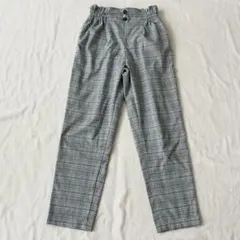 GU ジーユー 水色　チェック柄パンツ　パンツ　ボトムス　150