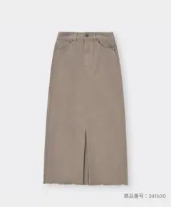 GU デニムスリットナローロングスカート(丈標準89～96cm)　M