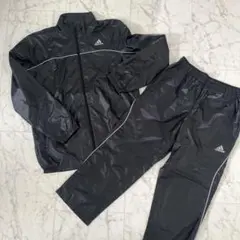 adidas レディース　ブラック ジャージ上下セット