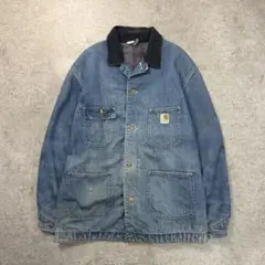 超希少60s■カーハート【L】 チョアコート カバーオール デニム ヴィンテージ