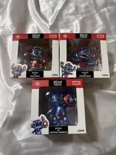 二種 コスビ スティッチ スパイダーマン アイアンマン マーベル