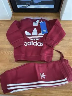 adidas 新品 未使用 バーガンディ ジャージセット 75cm