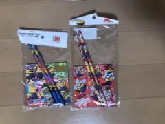 ミニオンズ　おりがみメモ付4点文具セット　　景品 粗品 文房具 鉛筆 ユニバ