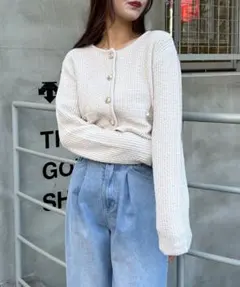 INGNI 美品 ツイード ニット カーディガン イング 春