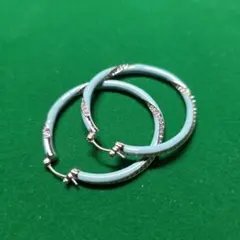 水色フープピアス