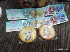 初音ミク 缶バッジセット 2個入り　鏡音　リン　レン　新品