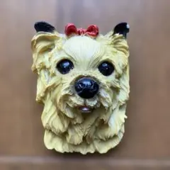 ヨークシャーテリアの顔マグネット　磁石ヨーキー飾り