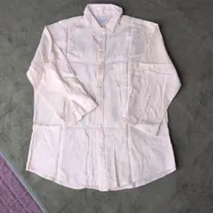 メンズGLOBAL WORK 薄い黄色水玉模様 長袖シャツ XL