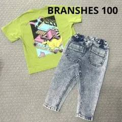 ブランシェス 100 Tシャツ デニムテーパードパンツ　上下セット