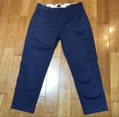 ビームス 別注 ロゴ　キャッツポウ　クロップドパンツ　紺色　30 　【美品】のサムネイル