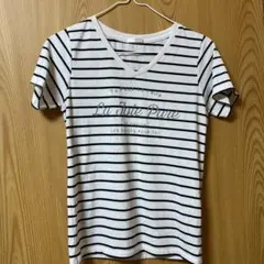 GLACIER ハニーズ ストライプ Vネック Tシャツ