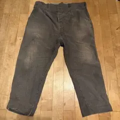 20-30s フレンチヴィンテージ チェックパンツ ワークパンツ - メルカリ