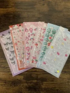 ぷくぷくシール立体シール ぷっくりシールサンリオ 6枚セット