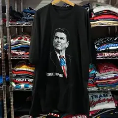 USA古着 アメリカ レーガン元大統領 パロディーTシャツ