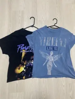 NIRVANA 니르바나 & 프린스 퍼플 레인 밴드 티셔츠 2장