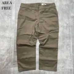 自由区 AREA FREE【S】クロップドパンツ チノパン ストレート 半端丈