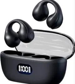 新品 未使用 耳挟み 空気伝導 イヤホン ワイヤレス 自動ペアリング 耳塞がない
