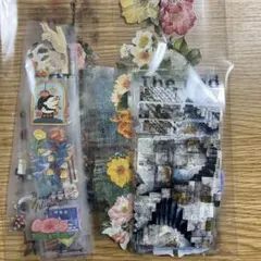 ②PETテープ　透明テープ　コラージュ　30ピース以上　コラージュ素材