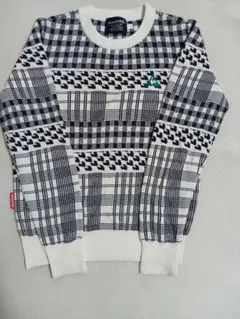 ルコックゴルフ　チェック柄 レディースセーター　サイズL