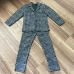 WNフォーマルスーツ グレー系チェック柄 140cm