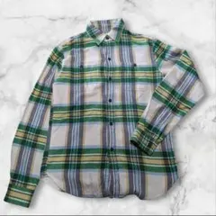 Seagreen チェック柄 ネルシャツ メンズ S 日本製 Y2A591