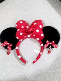 ミニー イヤリング付きカチューシャ