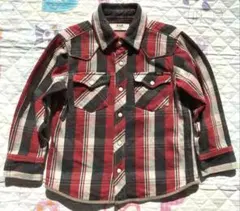 ★e.a.B／エーアーベー★厚手 チェックシャツ 110cm 男 上着 アウター