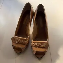 REGAL レザー オープントゥ ハイヒール　パンプス　サンダル