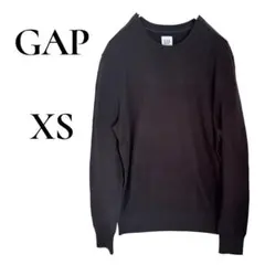 GAP クルーネック 薄手ニット メンズ XS ブラック