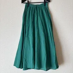 chocol raffine robe グリーン フレアスカート F