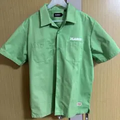 x-large(エックスラージ)ワークシャツ ライトグリーン