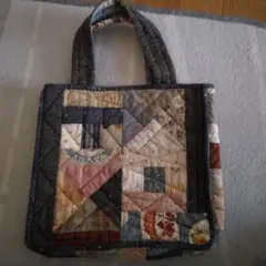 パッチワークキルトバック 縦25cm横25cm マチ5cm